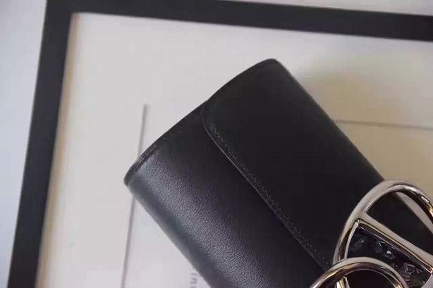 Hermes original calfskin handmade egee clutch E001 black