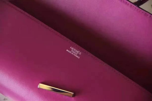 Hermes original calfskin handmade egee clutch E001 purple