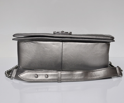 CC original lambskin jumbo le boy flap bag 67088 silver