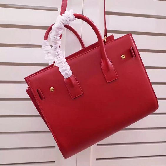 YSL original calfskin large sac de jour bag 324823 red