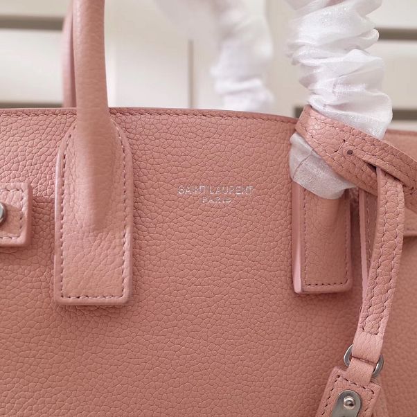 YSL original soft calfskin small sac de jour bag 466283 pink