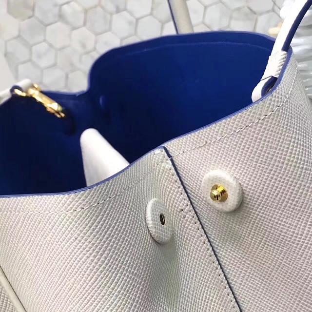 2017 prada medium saffiano lux tote original leather bag bn2755 white&blue