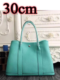 Hermes original calfskin garden party 30 bag G0030 cyan