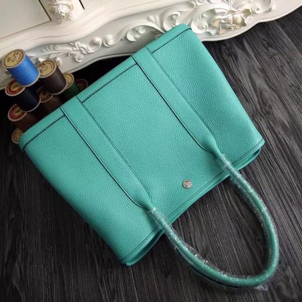 Hermes original calfskin garden party 36 bag G0360 cyan