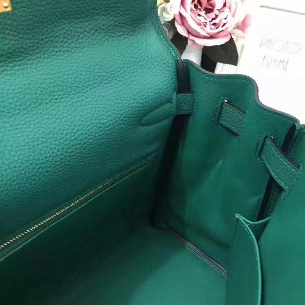 Hermes original togo leather kelly 28 bag K28 blackish green