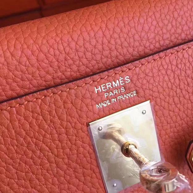 Hermes original togo leather kelly 28 bag K28 orange