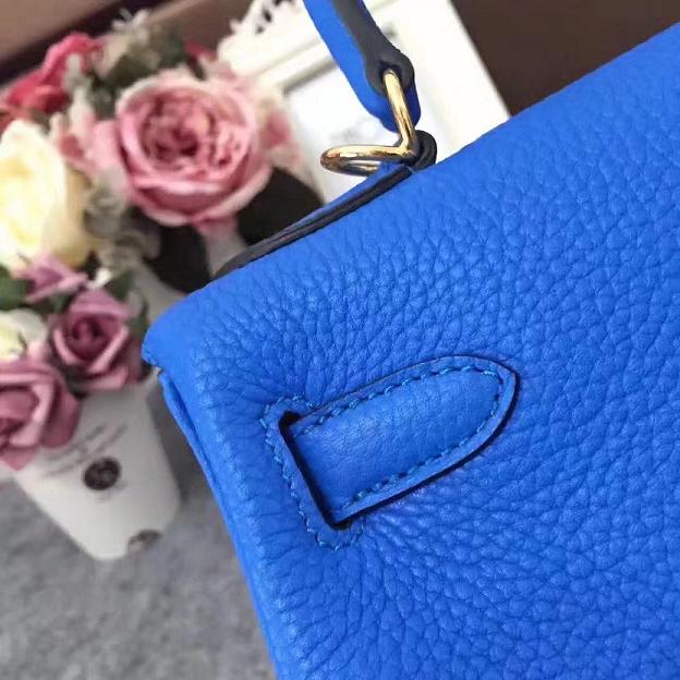 Hermes original togo leather kelly 28 bag K28 royal blue