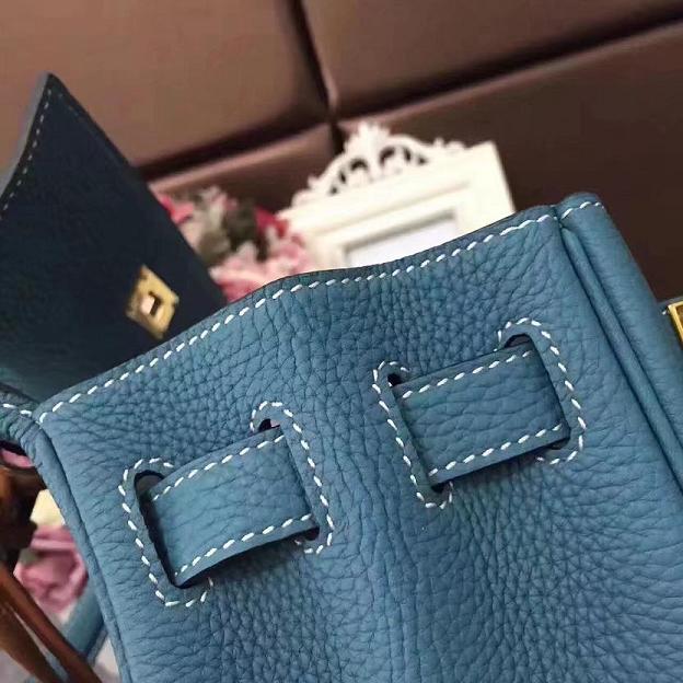 Hermes original togo leather kelly 32 bag K32 blue