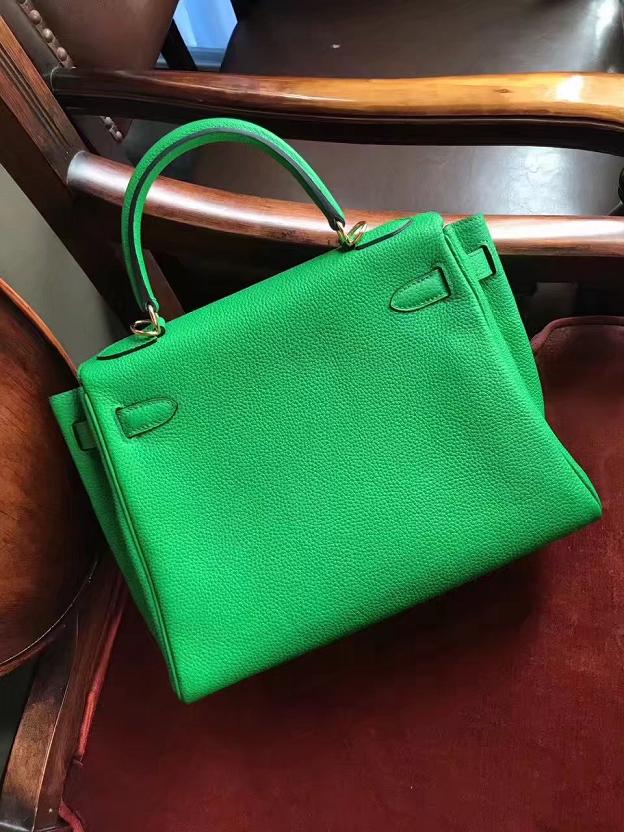 Hermes original togo leather kelly 32 bag K32 green