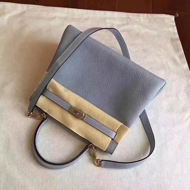 Hermes original togo leather kelly 32 bag K32 light blue