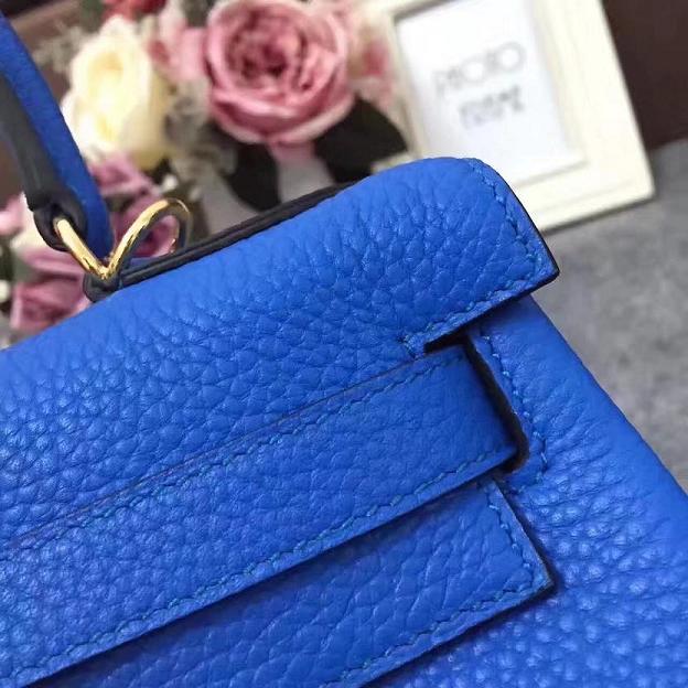 Hermes original togo leather kelly 32 bag K32 royal blue