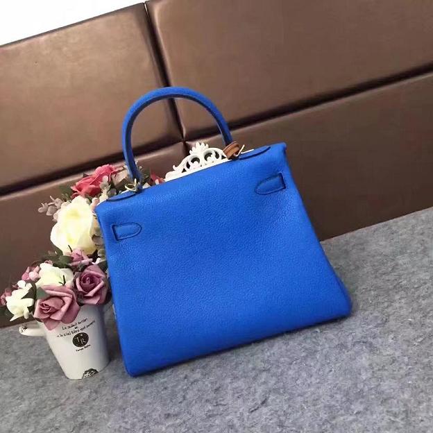 Hermes original togo leather kelly 32 bag K32 royal blue