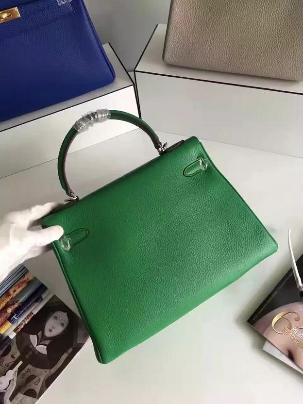 Hermes togo leather kelly 32 bag K032 green