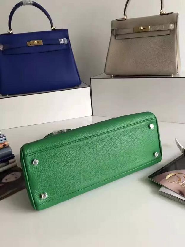 Hermes togo leather kelly 32 bag K032 green