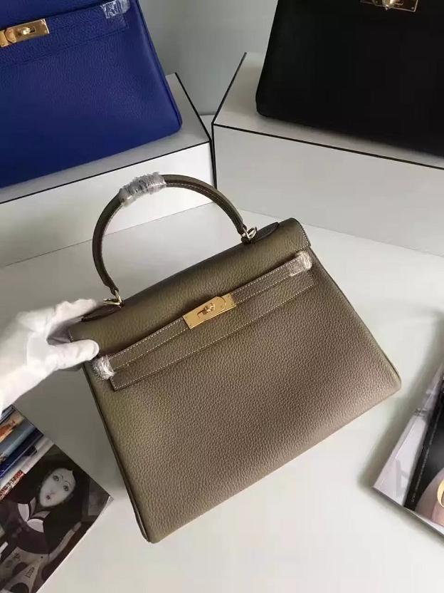 Hermes togo leather kelly 32 bag K032 khaki