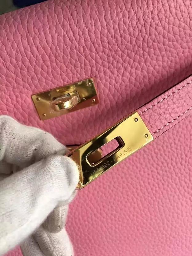 Hermes togo leather kelly 32 bag K032 pink