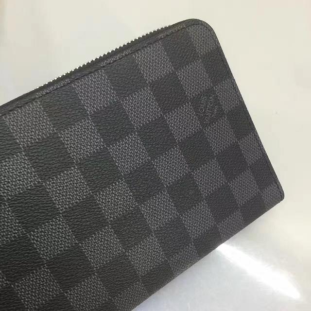 Louis Vuitton top origial damier graphite zippy organiser wallet N63077