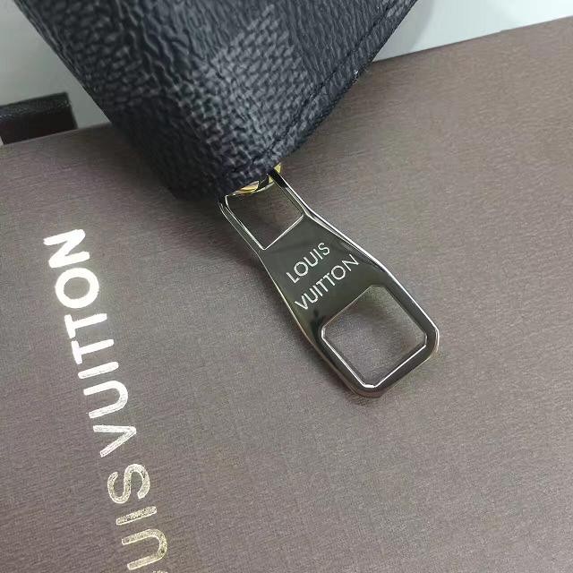 Louis Vuitton top origial damier graphite zippy organiser wallet N63077