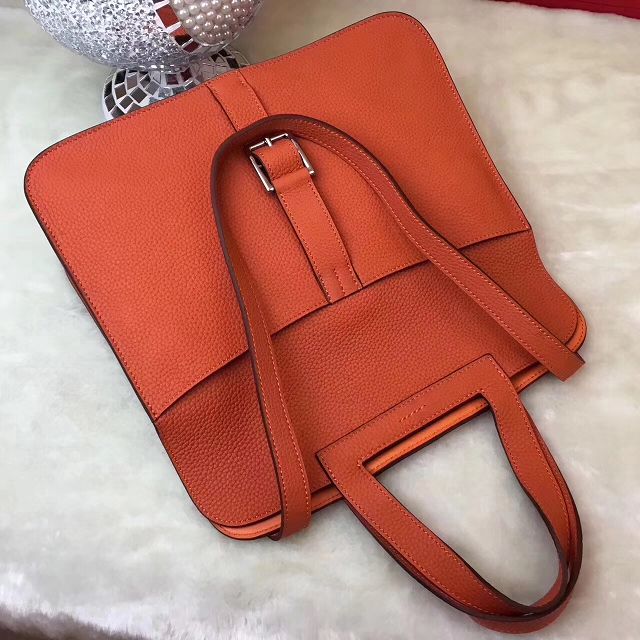 Hermes original togo leather halzan 31 bag H031 orange