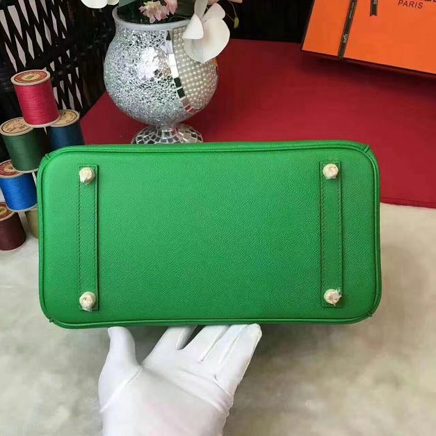 Hermes original epsom leather birkin 25 bag H25 green