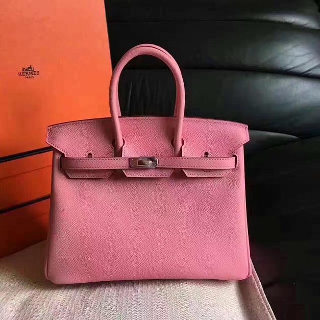 Hermes original epsom leather birkin 25 bag H25 pink