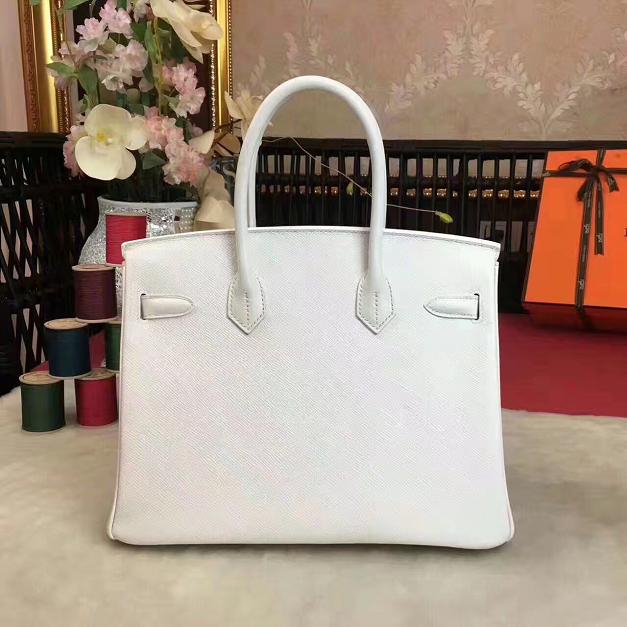 Hermes original epsom leather birkin 25 bag H25 white