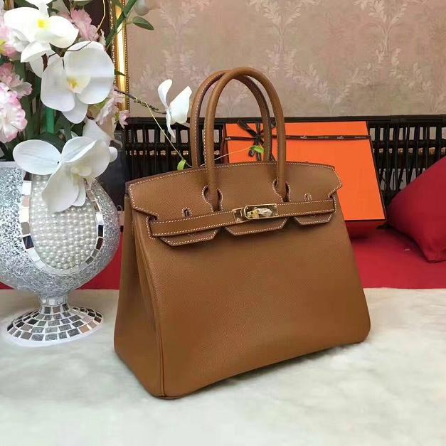 Hermes original epsom leather birkin 30 bag H30 coffee