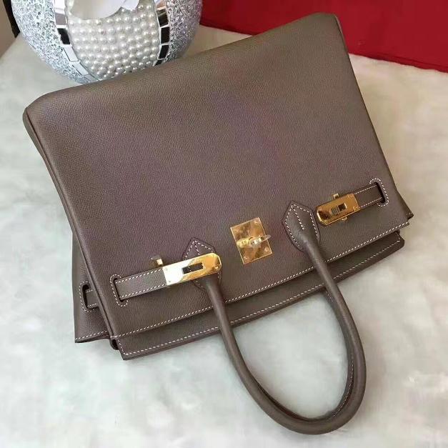 Hermes original epsom leather birkin 30 bag H30 gray