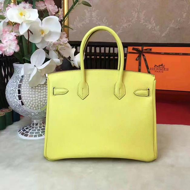 Hermes original epsom leather birkin 30 bag H30 lemon yellow