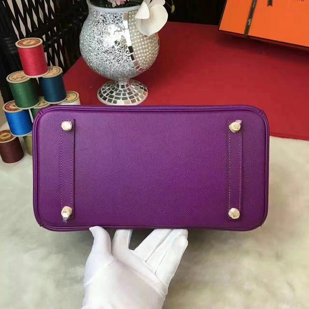 Hermes original epsom leather birkin 30 bag H30 purple