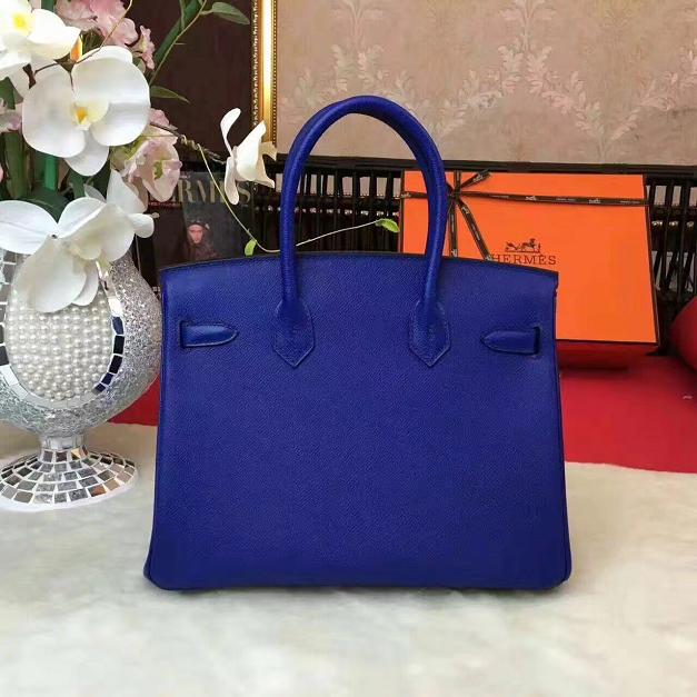 Hermes original epsom leather birkin 30 bag H30 royal blue