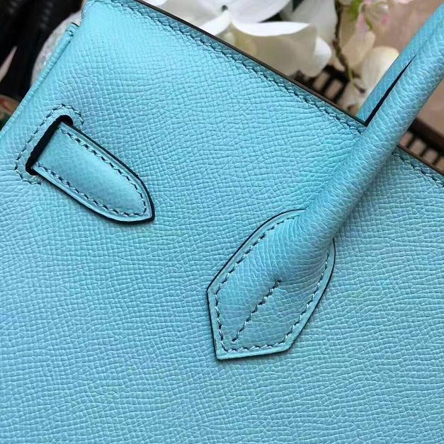 Hermes original epsom leather birkin 30 bag H30 skyblue 