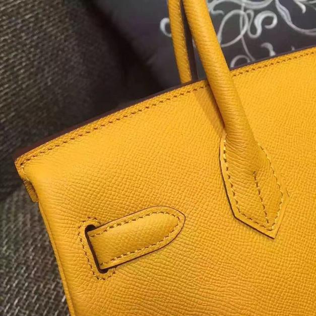 Hermes original epsom leather birkin 30 bag H30 yellow