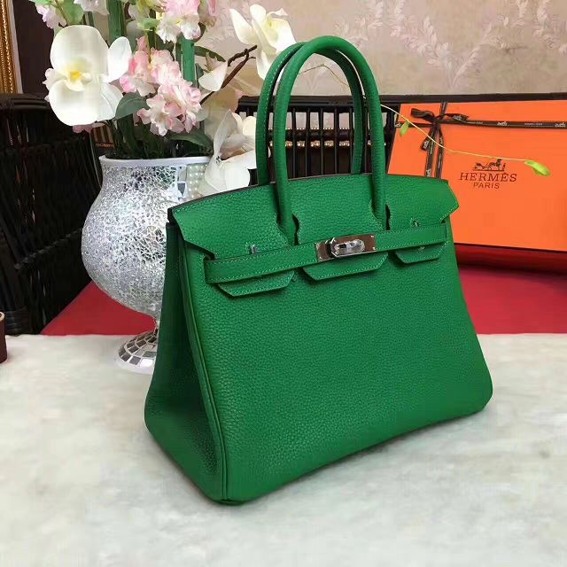 Hermes original togo leather birkin 35 bag H35-1 green