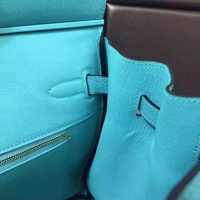 Hermes original togo leather birkin 35 bag H35-1 lake blue