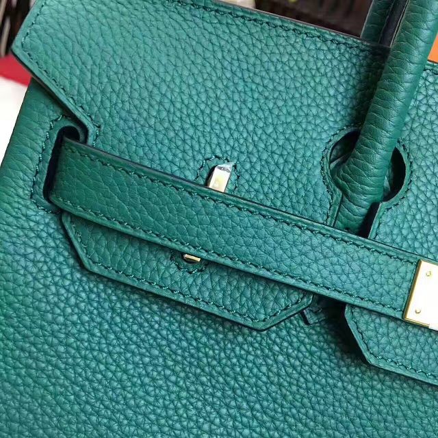 Hermes original togo leather birkin 35 bag H35-1 vert fonce