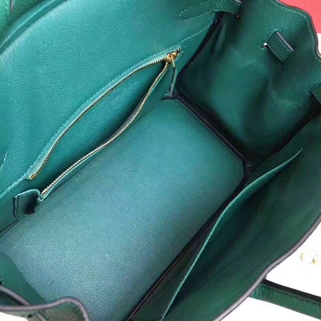 Hermes original togo leather birkin 35 bag H35-1 vert fonce