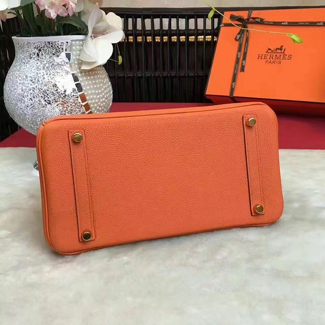 Hermes original togo leather birkin 35 bag H35-1 orange