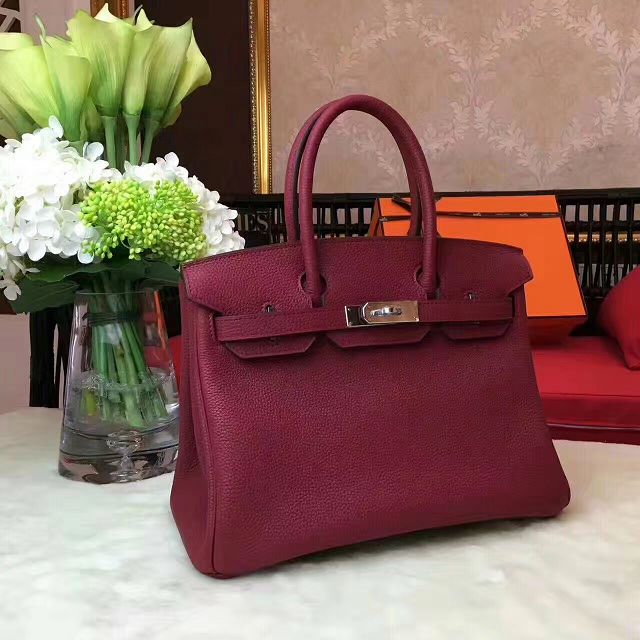 Hermes original togo leather birkin 35 bag H35-1 burgundy