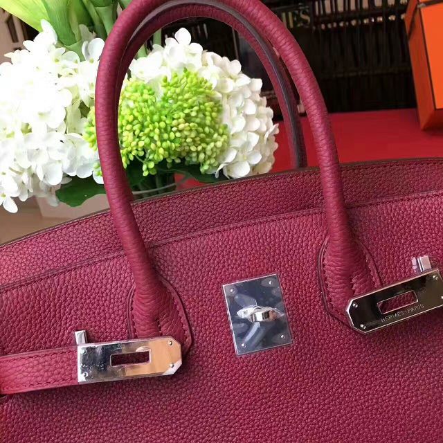 Hermes original togo leather birkin 35 bag H35-1 burgundy