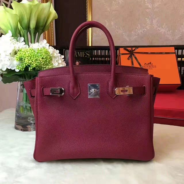 Hermes original togo leather birkin 35 bag H35-1 burgundy