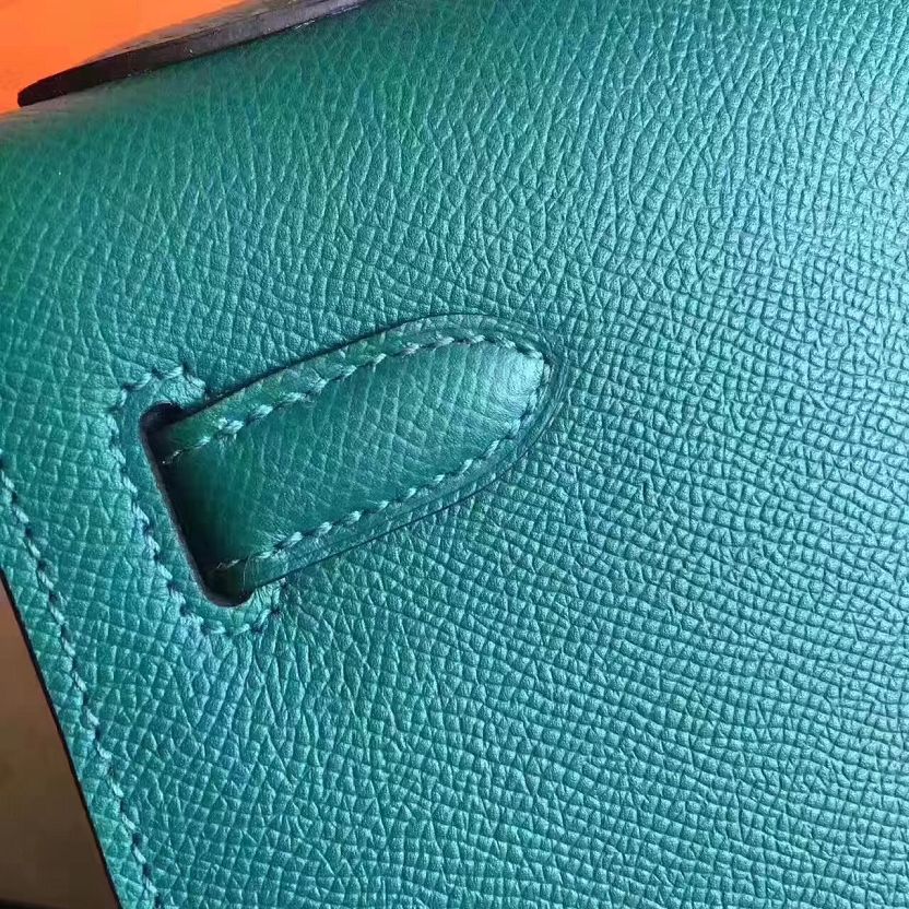 Hermes original epsom leather kelly 28 bag K28-1 vert fonce