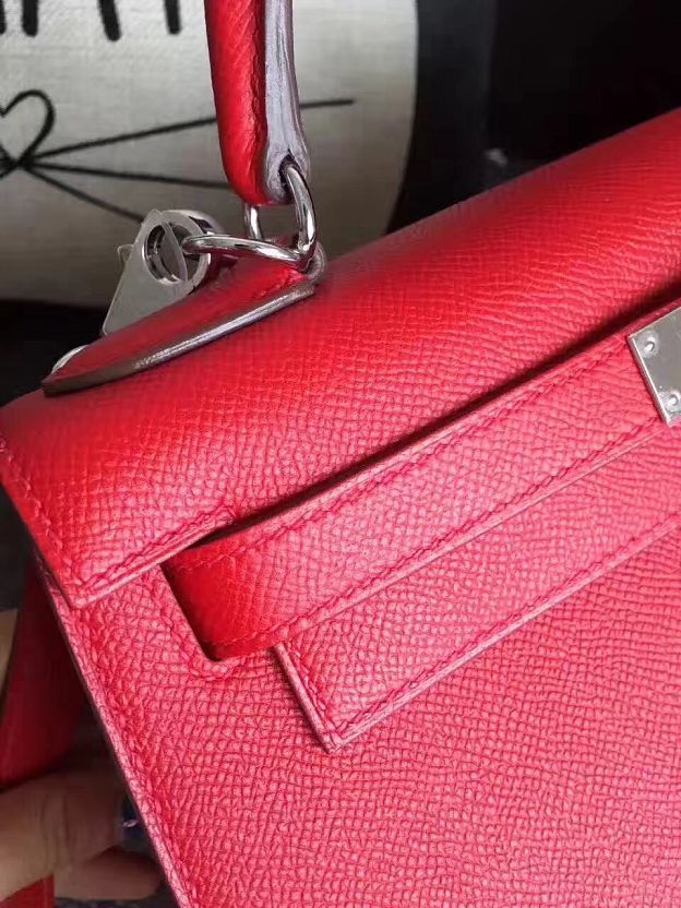 Hermes original epsom leather kelly 28 bag K28-1 red