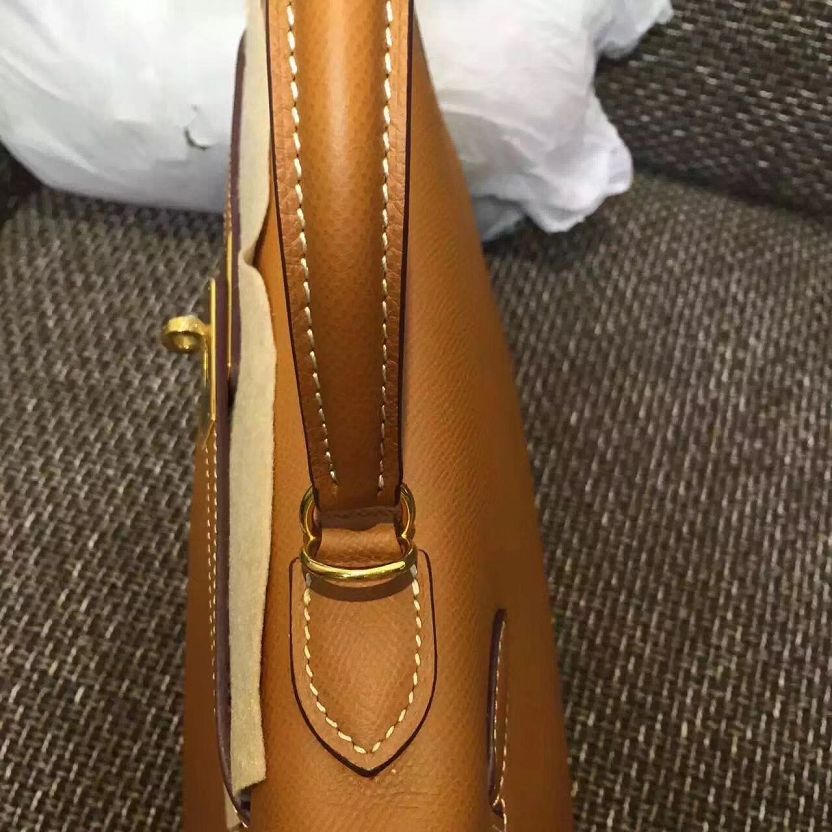 Hermes original epsom leather kelly 32 bag K32-1 brown