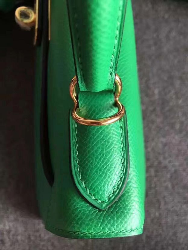 Hermes original epsom leather kelly 32 bag K32-1 green