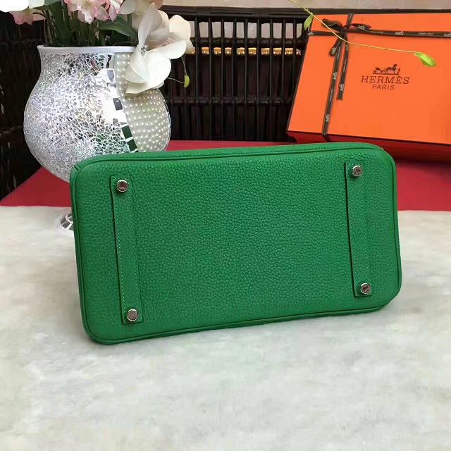 Hermes original togo leather birkin 25 bag H25-1 green