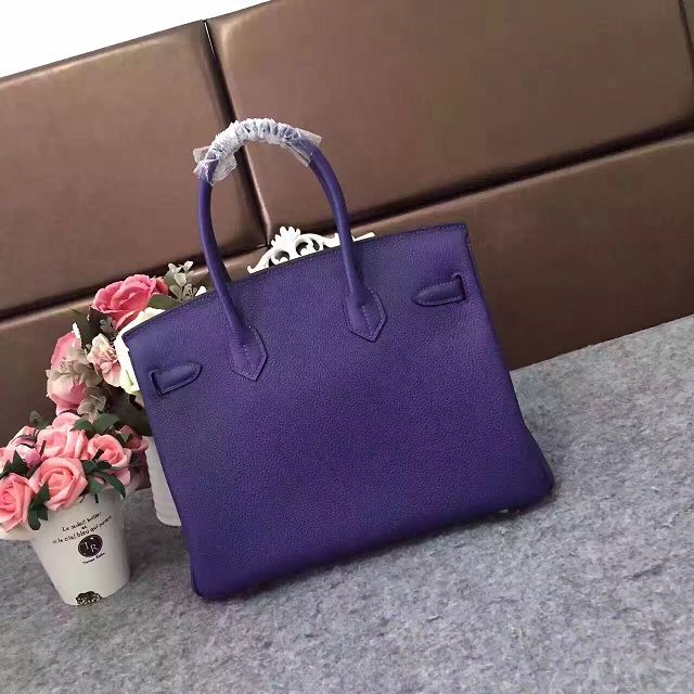 Hermes original togo leather birkin 25 bag H25-1 purple