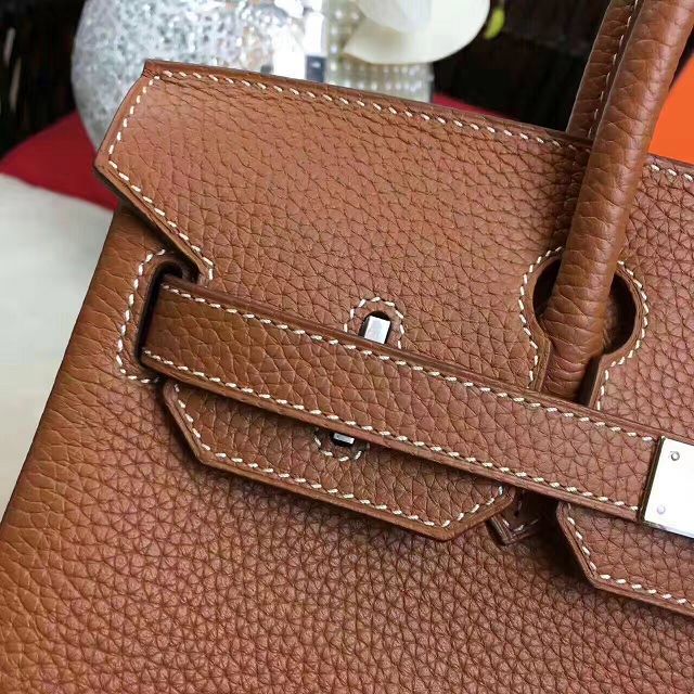 Hermes original togo leather birkin 30 bag H30-1 coffee