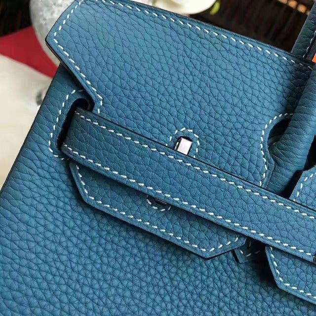 Hermes original togo leather birkin 30 bag H30-1 ocean blue