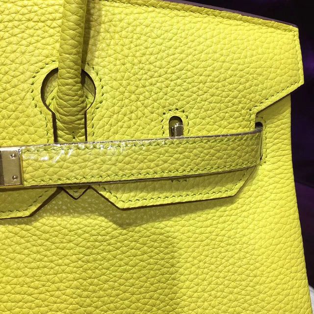 Hermes top togo leather birkin 30 bag H30-2 lemon yellow